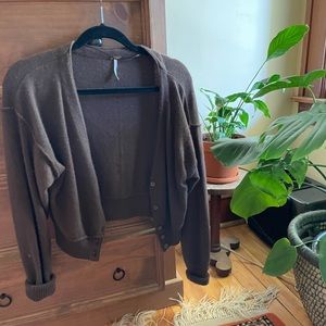 Free people cropped cashmere cardigan